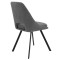 Chair Initiate pakoworld teddy fabric dark grey-black metal leg 48x57x85cm