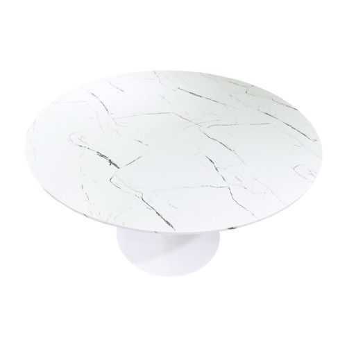 Dining table Balou I pakoworld MDF marble white D120x75cm