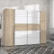 4-door wardrobe Verzo pakoworld oak-white melamine 270.5x61x210.5cm