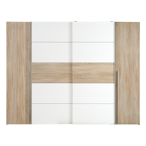 4-door wardrobe Verzo pakoworld oak-white melamine 270.5x61x210.5cm