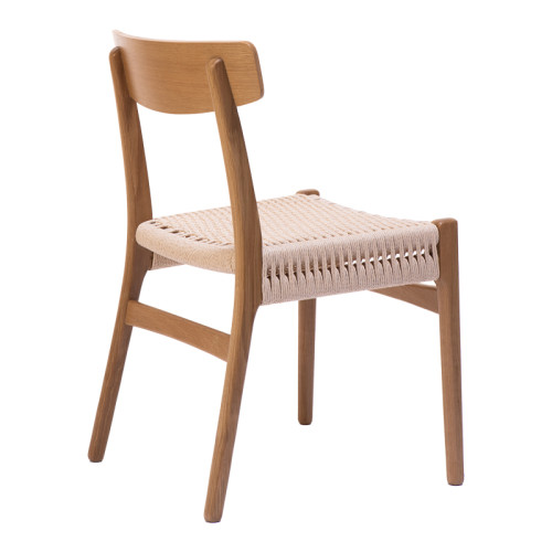 Safal chair pakoworld oak oak wood-seat ecru rope 51x50x78cm