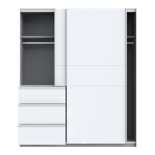 2-door ardrobe Gotion pakoworld white melamine 200x61x200.5cm 2-door ardrobe Gotion pakoworld white melamine 200x61x200.5cm