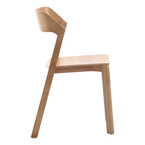 Danas pakoworld chair natural solid wood - off-white cushion 49x52x78cm