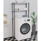 Bathroom rack Alessandro pakoworld white-black 70x21x150cm