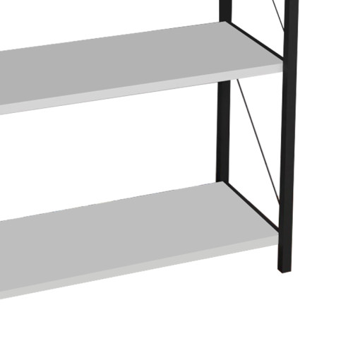 Bookcase Draizy pakoworld white-black melamine 60x30x150cm