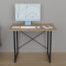 Study desk Ustando pakoworld oak-black melamine 90x60x72cm