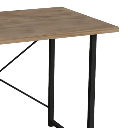 Study desk Ustando pakoworld oak-black melamine 90x60x72cm
