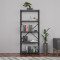 Bookcase Draizy pakoworld anthracite-black melamine 60x30x150cm