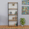 Bookcase Fren pakoworld anthracite-oak-anthracite melamine 60x19.5x170cm