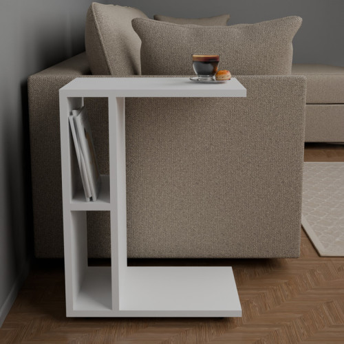 Coffee table Boner pakoworld white melamine 45x29.5x61cm