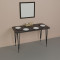 Dinning table Palkon pakoworld black marble melamine 120x60x73cm