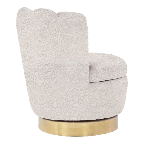 Armchair Joyo pakoworld teddy fabric white-gold 73x68x74.5cm