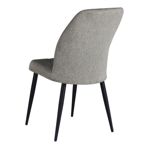 Chair Vika pakoworld grey fabric-black metal leg 48x58x90cm