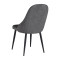 Chair Remis pakoworld anthracite fabric-black metal leg 49x61x91cm