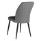 Chair Vika pakoworld grey-blue fabric-black metal leg 48x58x90cm