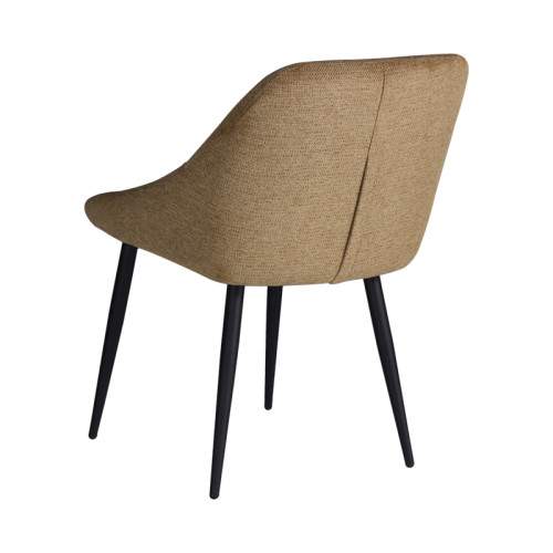 Chair Putos pakoworld beige fabric-black metal leg 56x63.5x82cm