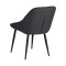 Chair Putos pakoworld anthracite fabric-black metal leg 56x63.5x82cm