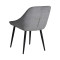 Chair Putos pakoworld light grey fabric-black metal leg 56x63.5x82cm