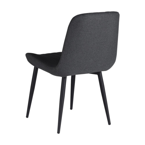 Chair Versa pakoworld  anthracite fabric-black metal leg 54x63.5x84cm