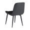 Chair Versa pakoworld  anthracite fabric-black metal leg 54x63.5x84cm