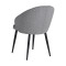 Armchair Patya pakoworld light grey fabric- black metal leg 56x61x82cm