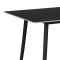 Dining table Gustas pakoworld black marble sintered stone-black metal  leg 160x90x75cm