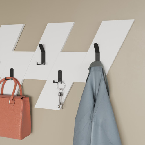 Wall hanger Livy pakoworld white melamine 75.2x1.8x45.3cm Wall hanger Livy pakoworld white melamine 75.2x1.8x45.3cm