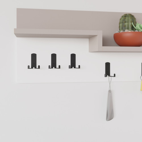 Wall hanger Harm pakoworld light mocha-white melamine 65x15x31cm Wall hanger Harm pakoworld light mocha-white melamine 65x15x31cm