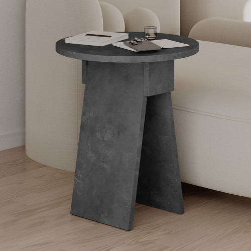 Side table Chen pakoworld grey melamine D42x50cm