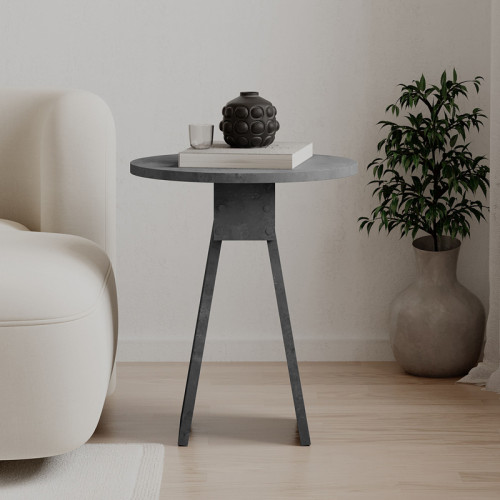 Side table Chen pakoworld grey melamine D42x50cm