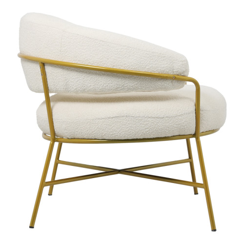 Armchair Malu pakoworld boucle cream-golden 84x79x76cm