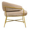 Armchair Malu pakoworld velvet beige-golden 84x79x76cm