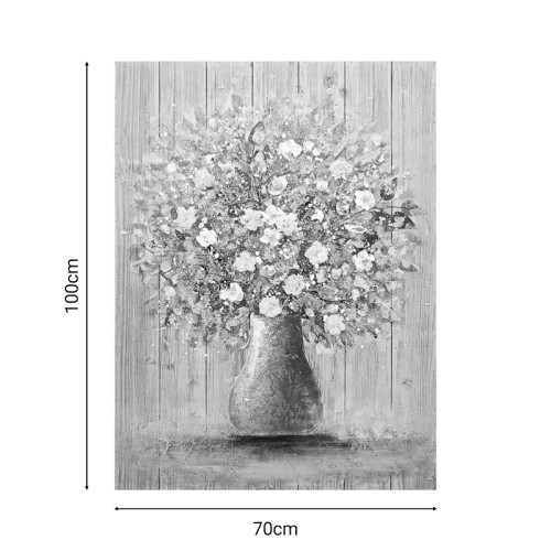 Canvas wall art Flowerpot I Inart 70x3x100cm