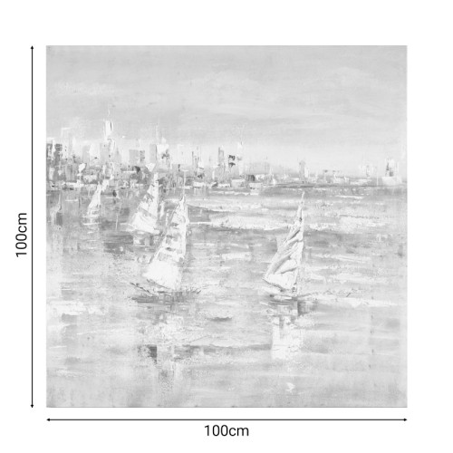 Canvas wall art Watery Inart 100x3x100cm