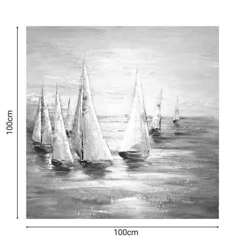 Canvas wall art Sailer I Inart 100x3x100cm