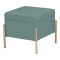 Stool-trunk Panton pakoworld velvet green-golden 40x40x36.5cm