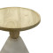 Spello Inart side table natural solid mango wood D38x46cm