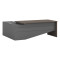 Work desk professional right corner Denith pakoworld charcoal-walnut 220x180x75cm