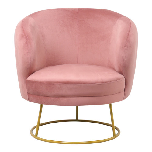 Armchair Rony pakoworld velvet rotten apple-golden metal leg 78x75x82cm