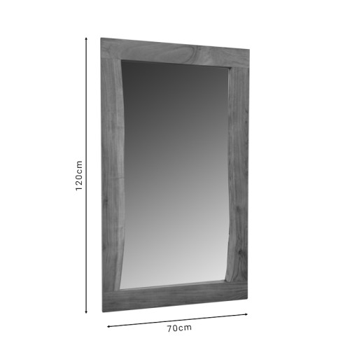 Mirror Mirdeo Inart light walnut solid mango wood 70x3x120cm Mirror Mirdeo Inart light walnut solid mango wood 70x3x120cm