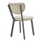 Chair Joley pakoworld grey velvet-black metal leg 45x39x86.5cm