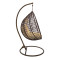 Zafer pakoworld swing hanging metal-pp brown-cushion beige 106x103x200cm