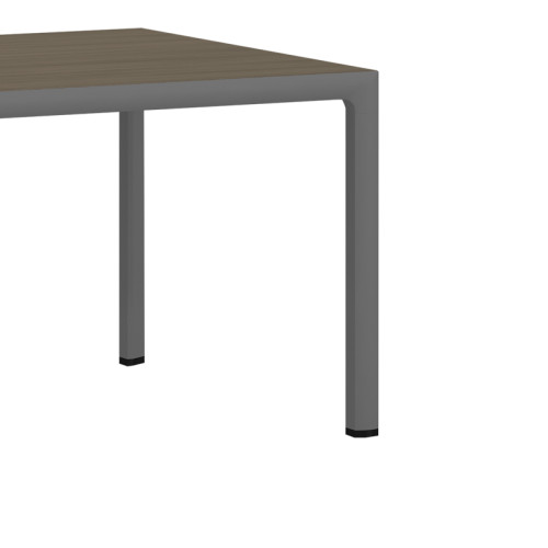 Conference table professional Denith pakoworld dark grey-walnut 180x100x75cm