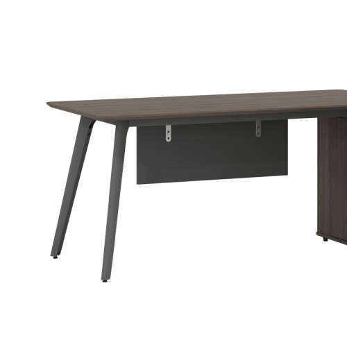 Work reversible desk professional Denith pakoworld charcoal-walnut 200x160x75cm Work reversible desk professional Denith pakoworld charcoal-walnut 200x160x75cm