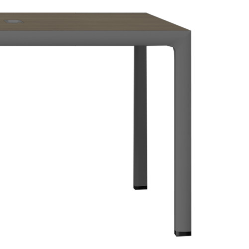Conference table professional Denith pakoworld dark grey-walnut 240x120x75cm
