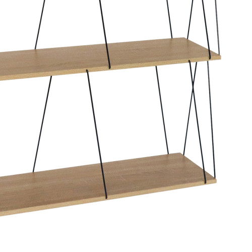 Side table-shelf Tars pakoworld oak-black 80x30x69.2cm