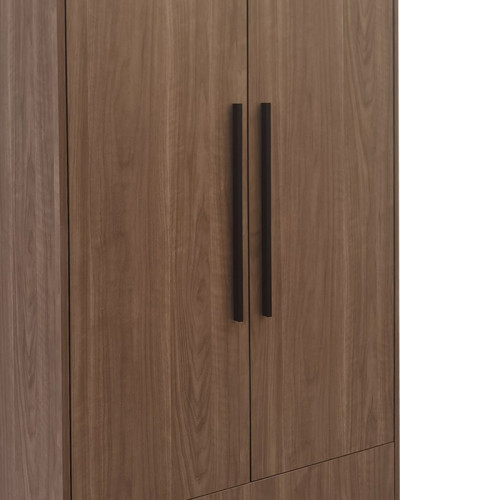 2-door wardrope Edritte pakoworld with drawers light walnut melamine 80x52x195cm 2-door wardrope Edritte pakoworld with drawers light walnut melamine 80x52x195cm