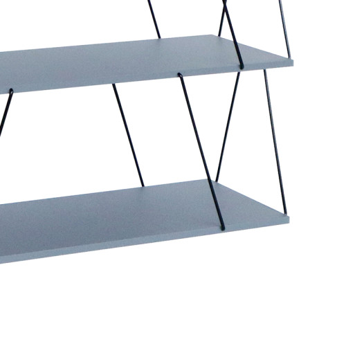 Side table-shelf Tars pakoworld grey-black 120x30x9.cm