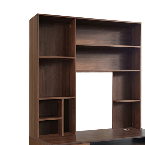 Computer desk-bookcase Novelty pakoworld walnut 120x55x182cm