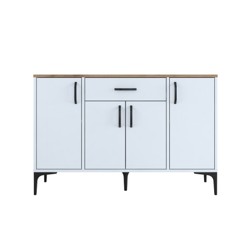 Buffet Ubron pakoworld white-walnut melamine 120x40x78.6cm